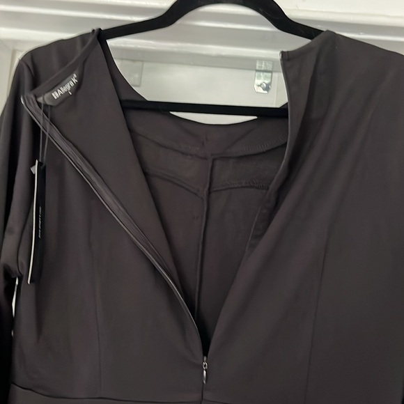 Allegra K Womens L Dress Black Contrast Button Decor Long Sleeve Work Office NWT - Picture 10 of 12